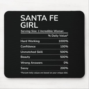 Santa Fe Mädchen Lustig New Mexico Heimatstadt Mousepad