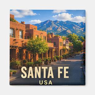 Santa Fe New Mexico Adobe Berg Reise Geschenk Magnet