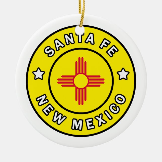 Santa Fe New Mexico Keramik Ornament (Vorne)