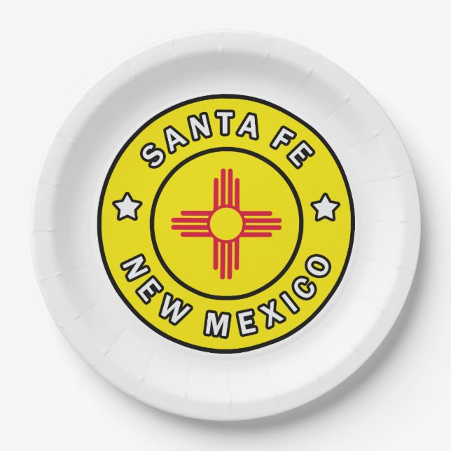Santa Fe New Mexico Pappteller (Vorderseite)