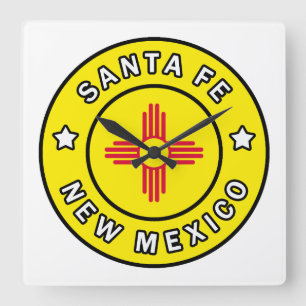 Santa Fe New Mexico Quadratische Wanduhr