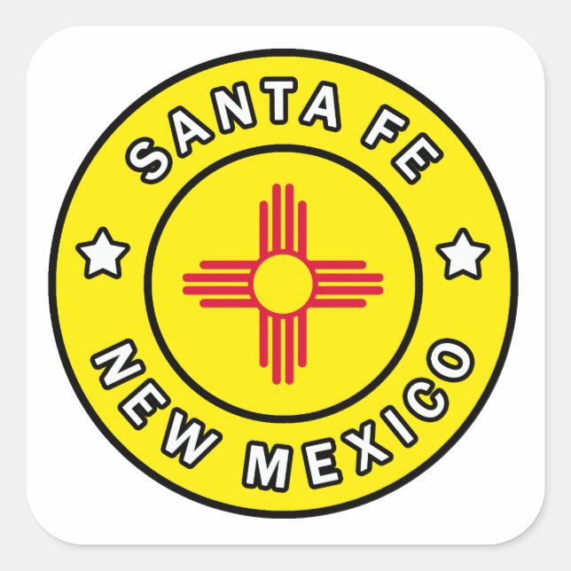 Santa Fe New Mexico Quadratischer Aufkleber (Vorderseite)