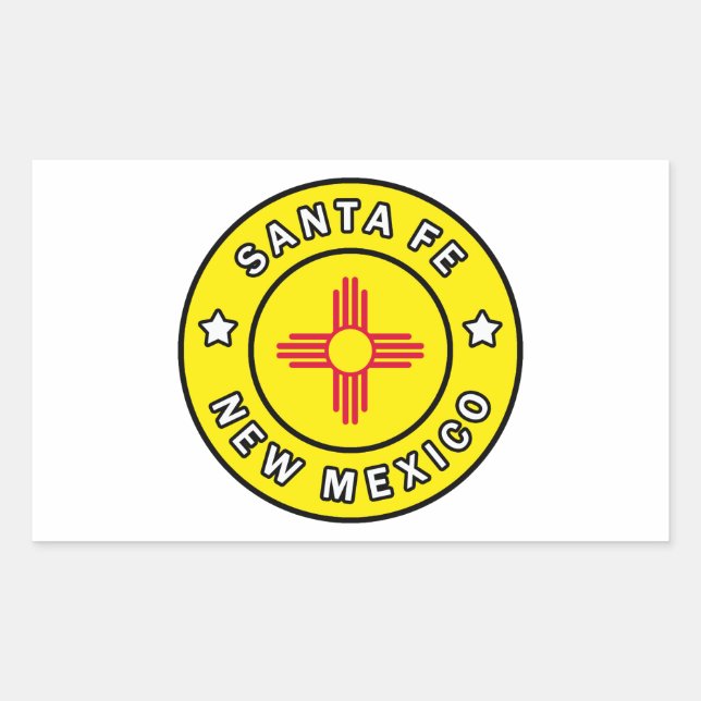 Santa Fe New Mexico Rechteckiger Aufkleber (Vorderseite)