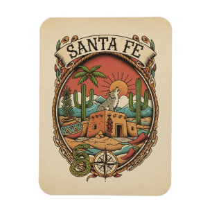 Santa Fe New Mexico Reise Magnet