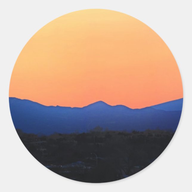 Santa Fe New Mexico Runder Aufkleber (Vorderseite)