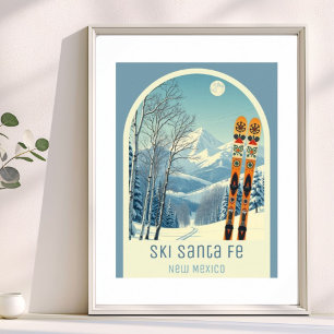 Santa Fe New Mexico Skigebiet Wandkunst Poster