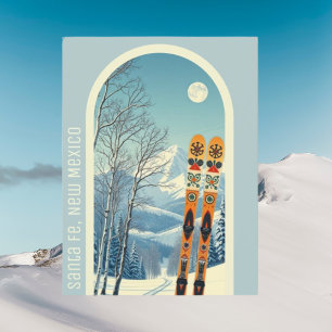 Santa Fe New Mexico Skiurlaub Postkarte