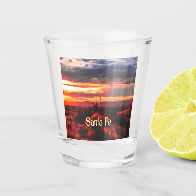Santa Fe New Mexico Sun Set Schnapsglas (Vorderseite)