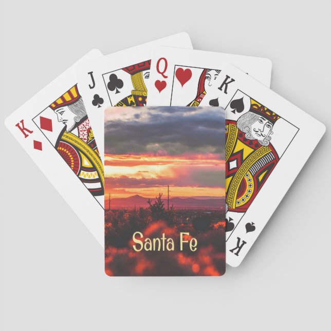 Santa Fe New Mexico Sun Set Spielkarten (Rückseite)