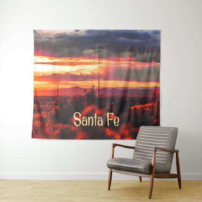Santa Fe New Mexico Sun Set Wandteppich (Beispiel (Horizontal))