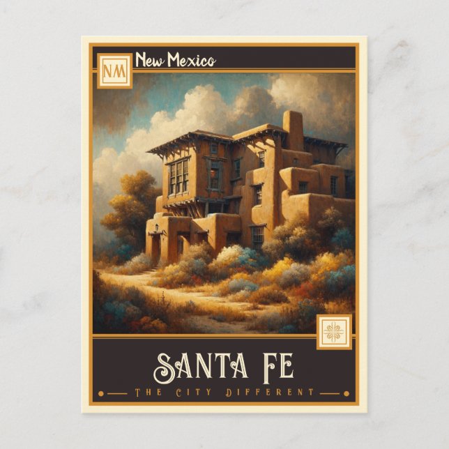 Santa Fe, New Mexico | VINTAG Postkarte (Vorderseite)