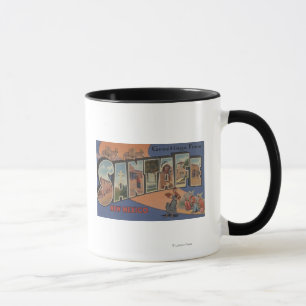Santa Fe, New Mexiko - große Buchstabe-Szenen Tasse