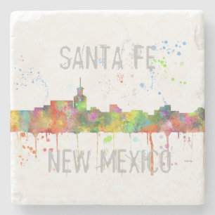 SANTA FE, NEW MEXIKO-SKYLINE STEINUNTERSETZER