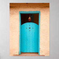 Santa Fe Red Chili Ristras Turquoise Door NM