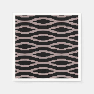 Santa Fe rosa und Schwarz Geometrisches modernes M Serviette