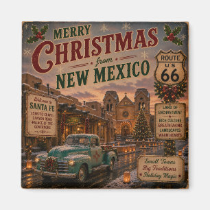 Santa Fe Route 66 Weihnachtsgeschenk Magnet