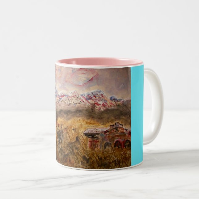 Santa Fe Snow Zweifarbige Tasse (VorderseiteRechts)