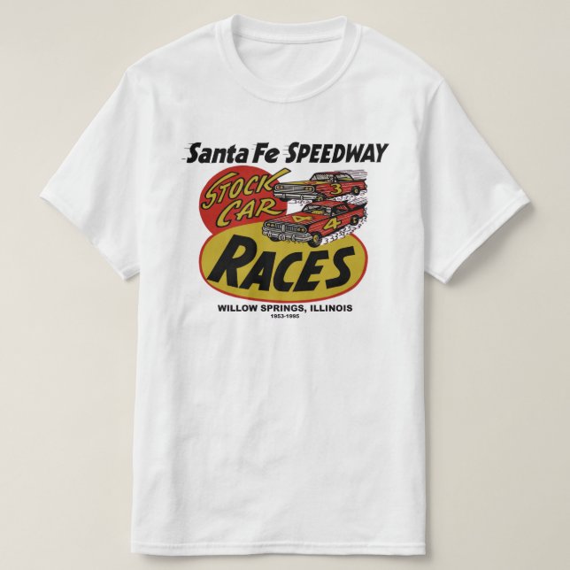 Santa Fe Speedway, Willow Springs, IL 1953-1995 T-Shirt (Design vorne)