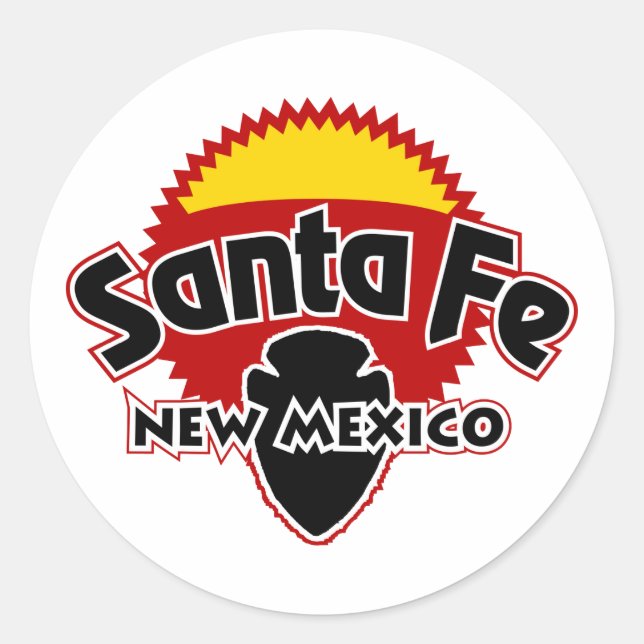 Santa Fe Sun Runder Aufkleber (Vorderseite)
