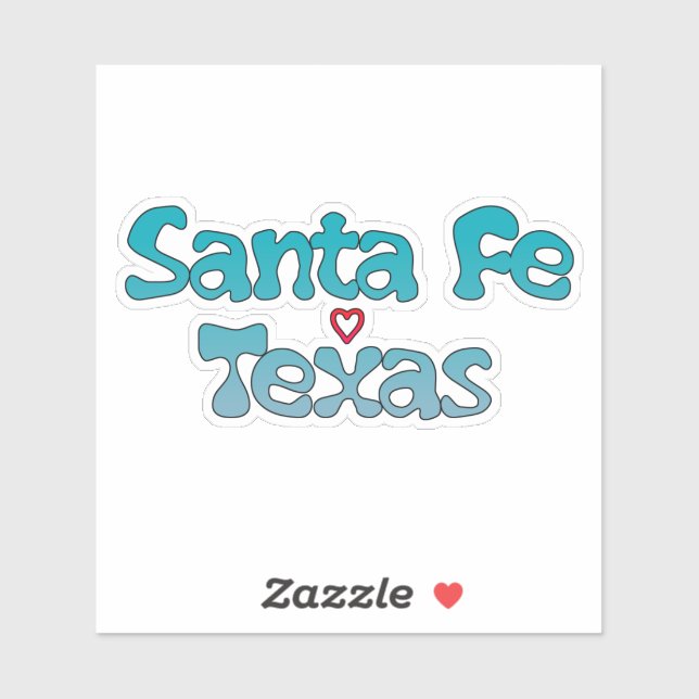 Santa Fe Texas Aufkleber (Blatt)