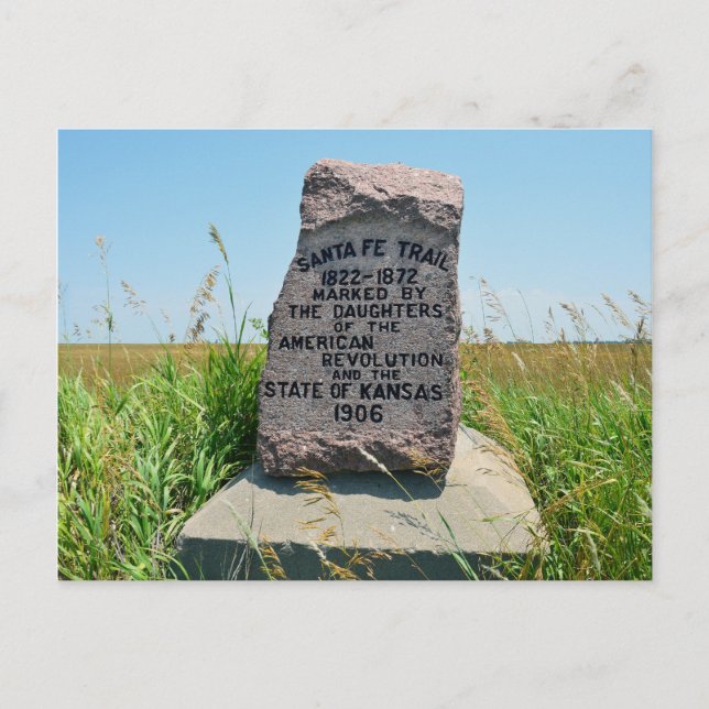 Santa Fe Trail Marker 35 in Kansas Postkarte (Vorderseite)