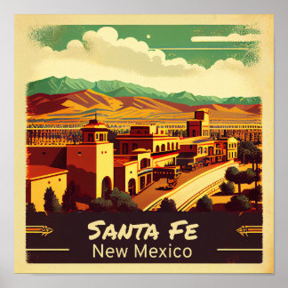 Santa Fe Vintag Poster