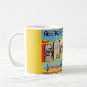 Santa Fe Vintage Grußkarte Kaffeetasse