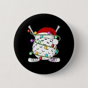 Santa Feldhockeyspieler Weihnachten Männer Frauen Button