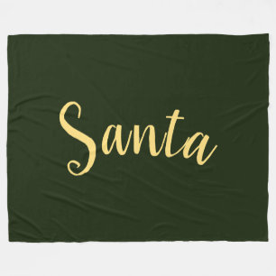 SANTA Festivals Modernes Drehbuch auf Deep Forest Fleecedecke