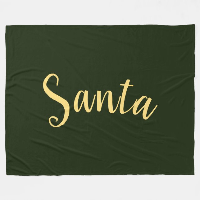 SANTA Festivals Modernes Drehbuch auf Deep Forest  Fleecedecke (Vorderseite (Horizontal))