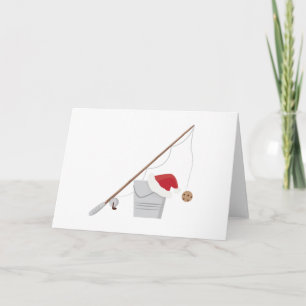 Santa Fishing Feiertagskarte