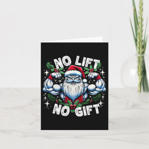 Santa Fitness Bodybuilding Weihnachten Karte
