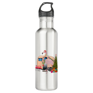 Santa-Flamingo-Anhänger Edelstahlflasche