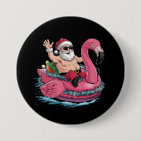 Santa Flamingo Floatie Weihnachten im Juli Sommer