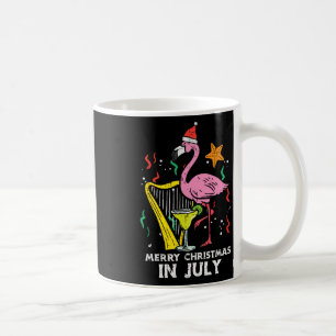 Santa Flamingo Harfe Frohe Weihnachten im Juli Süß Kaffeetasse