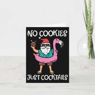 Santa Flamingo keine Kekse nur Schwanz Weihnachten Karte