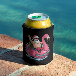 Santa-Flamingo-Schwimmhilfe-Weihnachten-im-Juli-So Dosenkühler