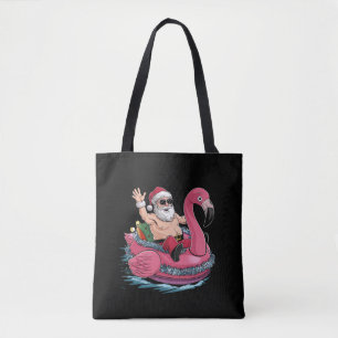 Santa Flamingo Schwimmhilfe Weihnachten im Juli So Tasche