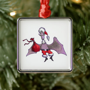 Santa-Fledermaus-Platz Premium-Ornament Ornament Aus Metall