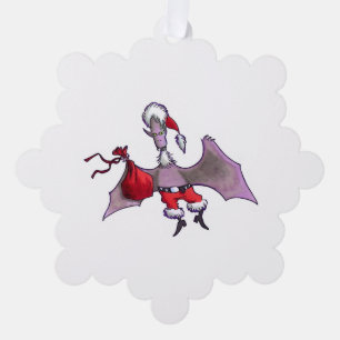 Santa-Fledermaus-Schneeflocken-Papierdekoration Ornament Karte