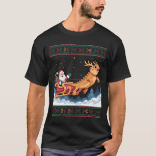 Santa fliegt mit einem festlichen Drachen in seine T-Shirt