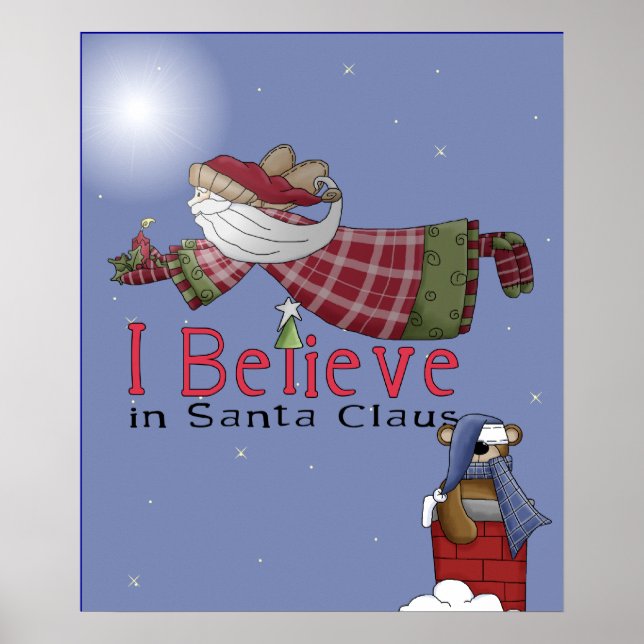 Santa fliegt poster (Vorne)