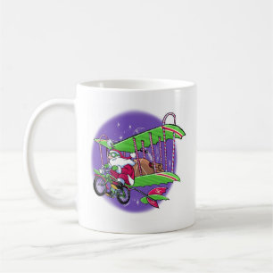 Santa Flying Bicycle Kaffeetasse
