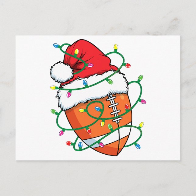 Santa Football Sports Ball Männer Weihnachten Weih (Vorderseite)