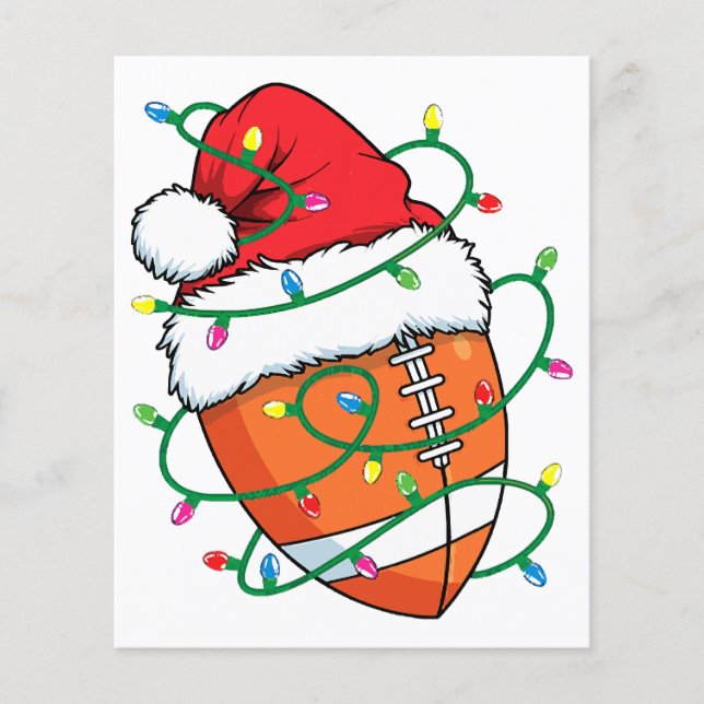 Santa Football Sports Ball Männer Weihnachten Weih (Vorderseite)