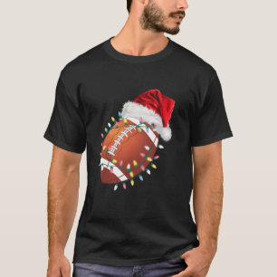 Santa Football Weihnachtsball Weihnachtsball T-Shirt