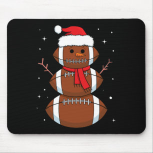 Santa Footbyll Schneemann Sport Byll Männer Jungen Mousepad