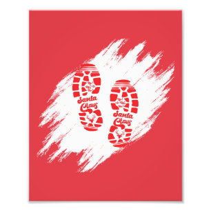 Santa Footprint Fotodruck