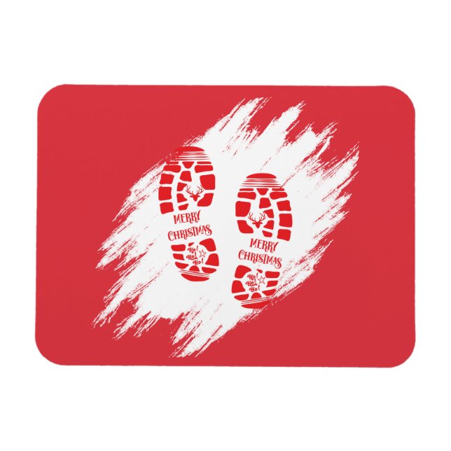 Santa Footprint Magnet (Horizontal)
