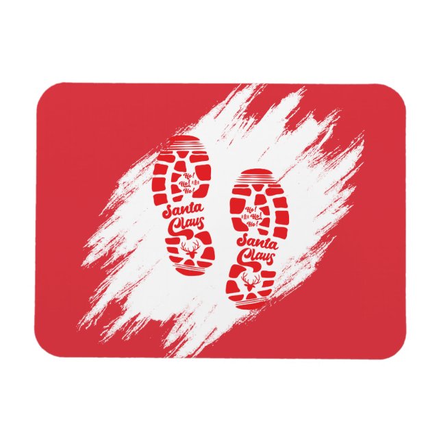 Santa Footprint Magnet (Horizontal)